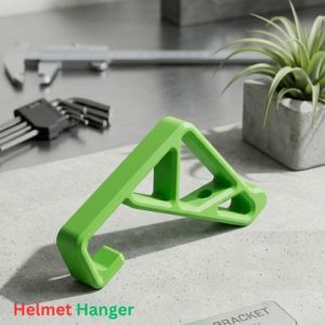 3D printed helmet hanger wall mount for motorcycle helmet