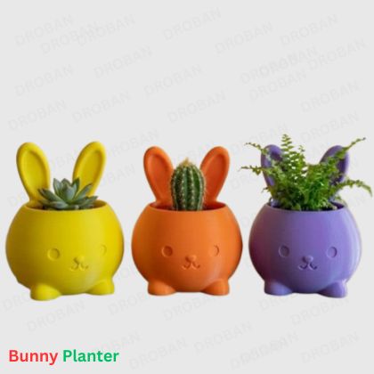 3D Printed Bunny Planter in Bangladesh | Cute Plant Pot | DROBAN - Image 4
