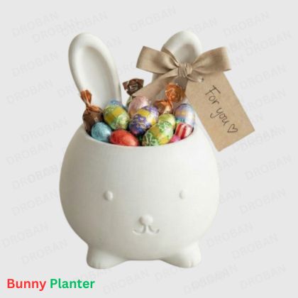 3D printed bunny planter for indoor plants