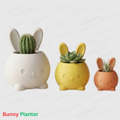 3D Printed Bunny Planter in Bangladesh | Cute Plant Pot | DROBAN - Image 2