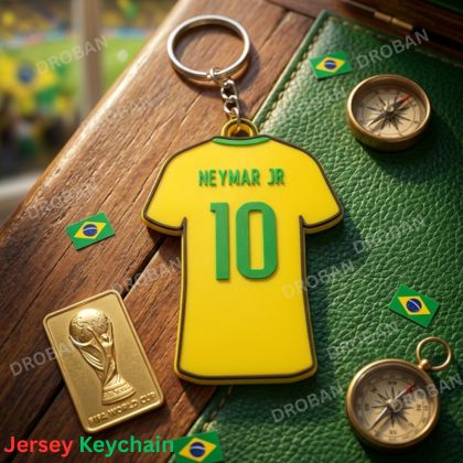 3D Printed Jersey Keychain | Custom Name Keychain - Image 3