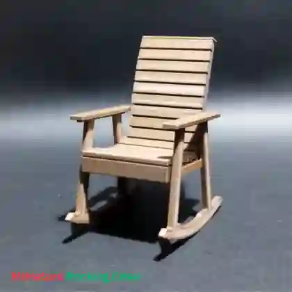 3D printed miniature rocking chair decor
