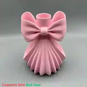 coquette bow bud vase 3D printed design