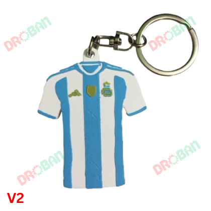 Argentina home jersey shaped premium 3D printed PLA+ plastic keychain