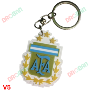 Argentina Football Association AFA crest badge 3D printed PLA+ plastic keychain