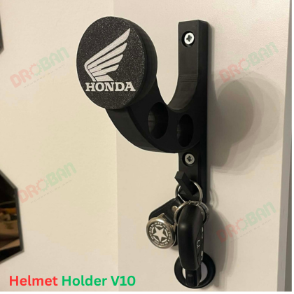 Helmet Holder V10 (Custom Brand) | Wall Mount Bike Helmet & Key Holder - Image 8