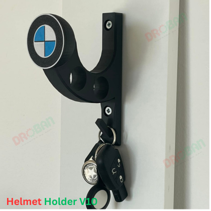 Helmet Holder V10 (Custom Brand) | Wall Mount Bike Helmet & Key Holder - Image 7