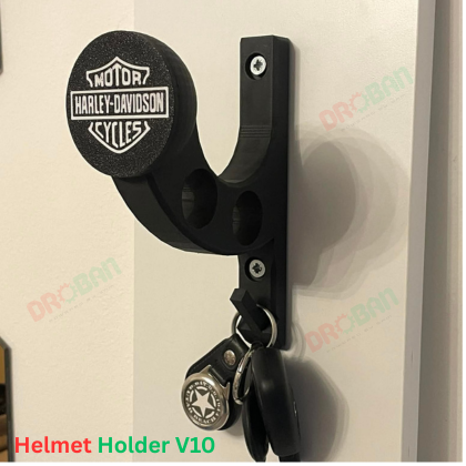 Helmet Holder V10 (Custom Brand) | Wall Mount Bike Helmet & Key Holder - Image 5